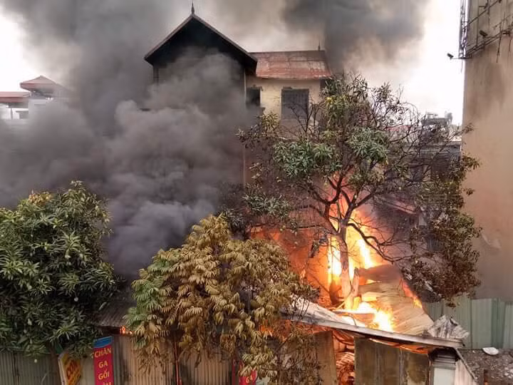 Hiện trường vụ cháy.