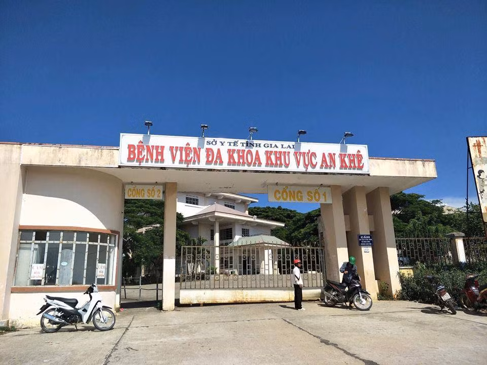 Bệnh viện đa khoa thị xã An Khê - nơi chị Vàng phẫu thuật sinh cháu bé.