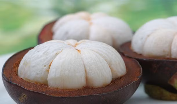 Quả măng cụt, tên khoa học là Garcinia mangostana, có vỏ màu tím đỏ nâu, dày dặn, thịt quả mọng nước, có vị ngọt, chua mát và thơm, được rất nhiều người yêu thích. Được trồng ở Đông Nam Á cách đây cả ngàn năm, măng cụt đã chứng minh được giá trị của mình.