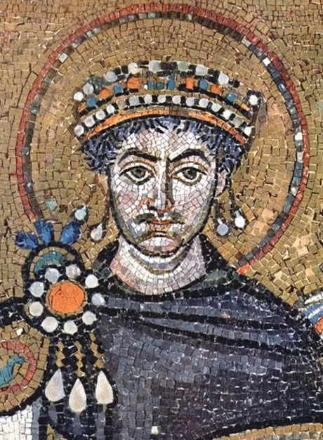 Hoàng đế Byzantine Justinian I.