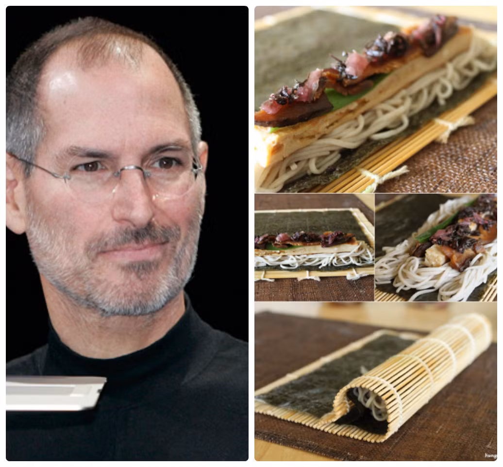 Ít ai biết rằng cựu CEO Apple - Steve Jobs lại có sở thích đặc biệt là sushi và mì soba. Ảnh: Dishmaps.
