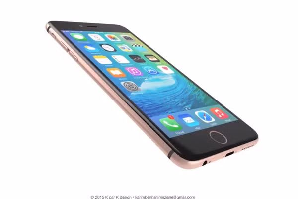Từ đồn đoán trên, nhà thiết kế Bennani Meziane đã dựng một bản thiết kế 3D của iPhone 6S màu vàng hồng rất độc đáo.