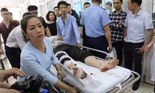Benh vien Viet Duc chat cung benh nhan phao no va tai nan giao thong