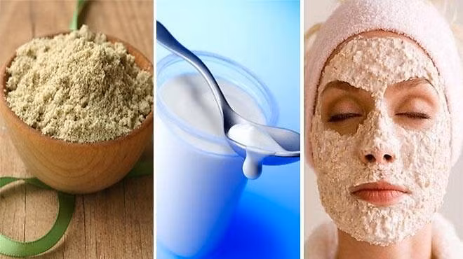 Mặt nạ cám gạo, sữa tươi. Mặt nạ cám gạo kết hợp cùng với sữa tươi nhẹ nhàng loại bỏ lớp tế bào chết già nua, làm sạch bụi bẩn cùng bã nhờn tích tụ lâu năm, kích thích tế bào da tái tạo, cung cấp các dưỡng chất và vitamin thiết yếu nuôi dưỡng da. Sử dụng thường xuyên làn da thiếu sức sống của bạn sẽ sáng mịn và căng tràn sức sống.