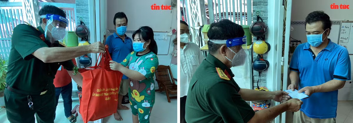 Bên cạnh đó, Ban chỉ huy Quân sự Quận 8 và nhà hảo tâm cũng trao tặng quà hỗ trợ cho cháu N. và các trường hợp khác.