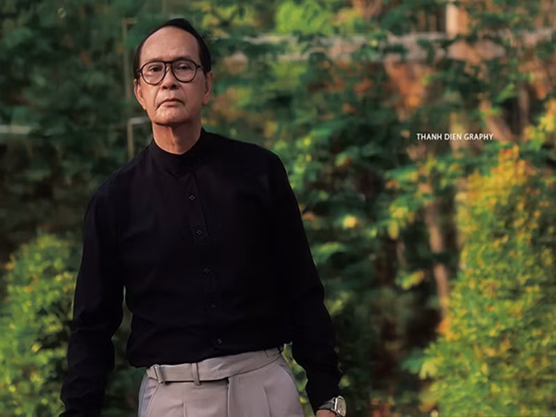 Trong cuộc phỏng vấn với Vietnamnet, Thanh Điền chia sẻ, ông luôn cố gắng sống vui vẻ, làm việc hết mình để vợ an lòng. Ảnh: FBNV