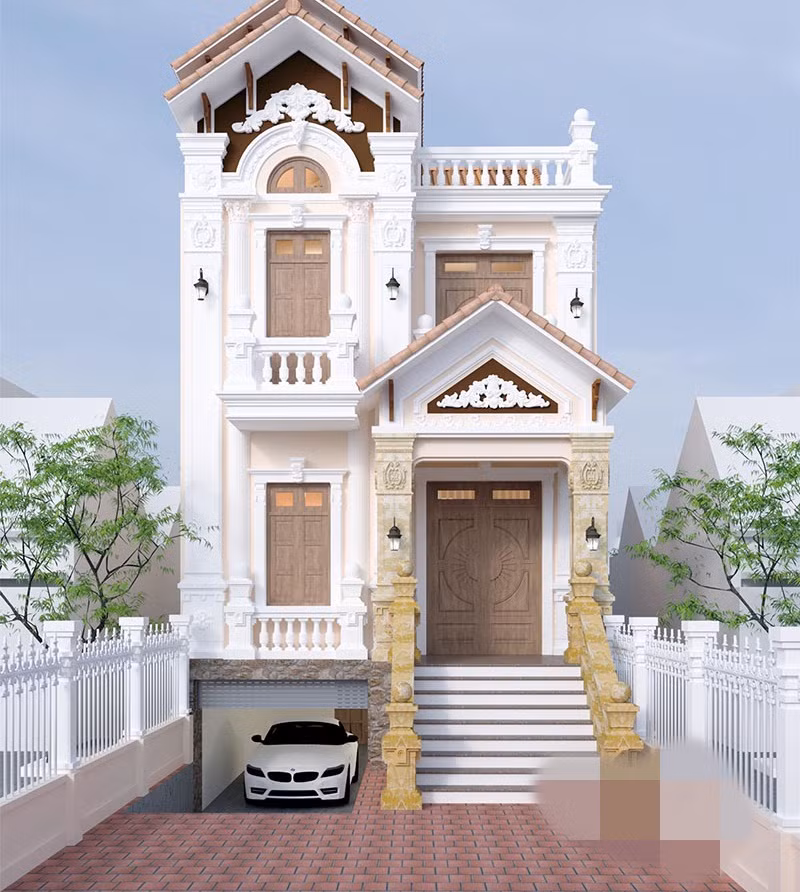 Hệ thống cửa gỗ ở mặt tiền và cửa sổ kính ở các mặt bên giúp tận dụng được tối đa ánh sáng, gió tự nhiên vào mọi ngóc ngách trong nhà. Ảnh: Arcviet.