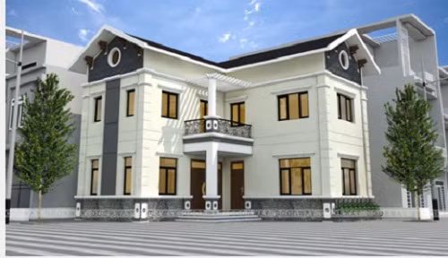 Sự kết hợp giữa 2 tông màu trắng - đen đối lập làm cho cấu trúc của ngôi nhà trở nên rõ ràng hơn. Ảnh: Kientrucdoorway.