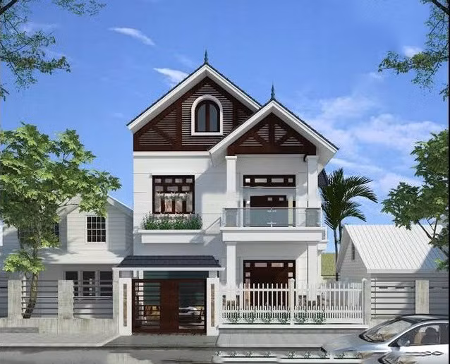Các khe thông gió áp mái cùng thiết kế cửa lớn kết hợp với nhau khéo léo, mang đến không gian vô cùng mát mẻ. Ảnh: Nhadep.