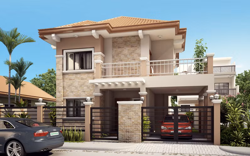 Vẻ đẹp đa dạng, hiện đại là yếu tố khiến mẫu biệt thự mái thái được ưa chuộng nhất thời gian qua. Ảnh: Arhome.
