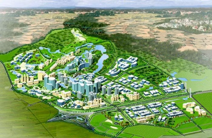 Quy mô diện tích nghiên cứu quy hoạch khoảng 17.274ha. Trong đó, vùng nội thị khoảng 7.450ha (chiếm 43,1%), chỉ tiêu đất dân dụng khoảng 88,7m2/người và vùng vành đai khoảng 9.824 ha (chiếm 56,9%). Ảnh: Vietnamfinance.
