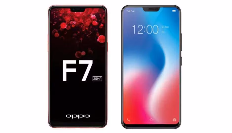 Oppo F7 (6,99 triệu đồng) được coi là lựa chọn sáng giá trong phân khúc tầm trung. So với Bphone 3, Oppo F7 có thiết kế mặt lưng bóng bẩy. Ảnh: Digit.