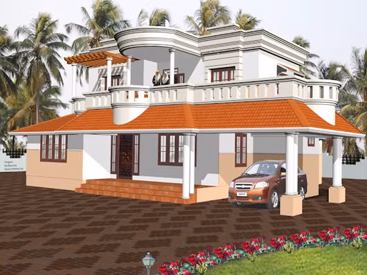 Góc cạnh nhưng hết sức duyên dáng là đặc tính cuốn hút của kiến trức nhà mái dốc. Ảnh: Kientructrangkim.