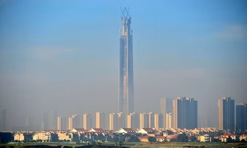 Tòa nhà chọc trời ở Thiên Tân - Goldin Finance 117 (Trung Quốc) đang được xây dựng có chiều cao dự kiến 597 m với 117 tầng.