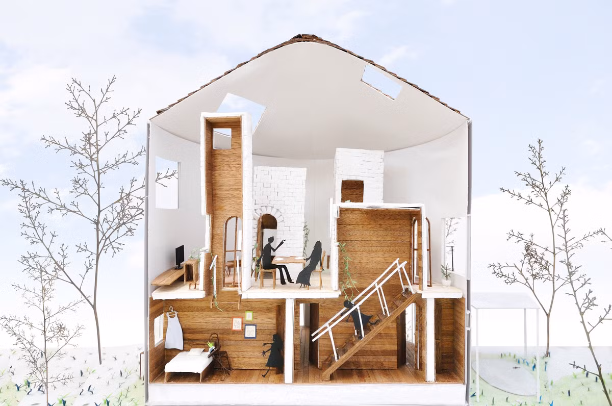 Bản thiết kế của ngôi nhà độc đáo. Nguồn ảnh: Archdaily.