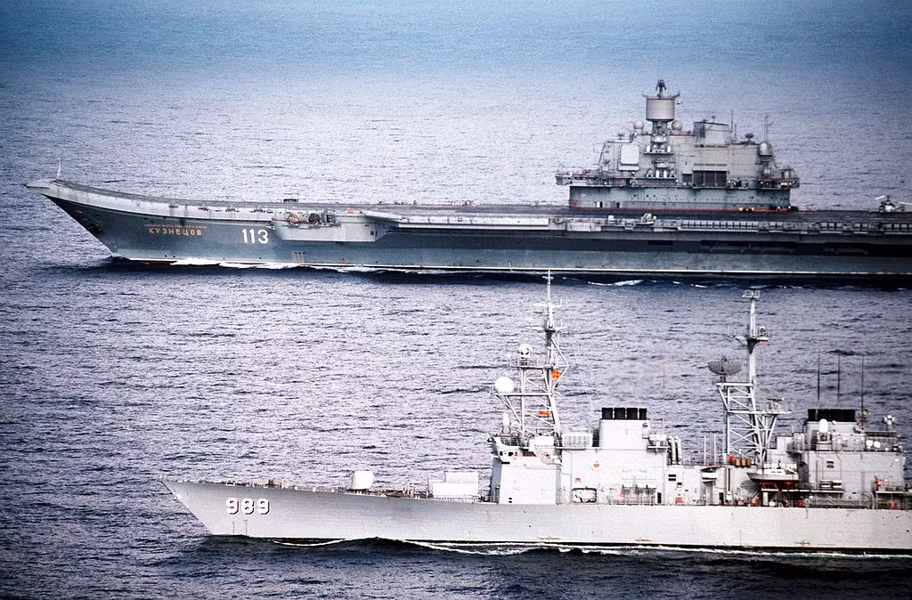 Tàu sân bay này được đóng theo lớp Kuznetsov, nhập biên năm 1990 và là tàu sân bay hiện đại nhất thời điểm đó trong biên chế Hải quân Liên Xô. Nguồn ảnh: ACIS.