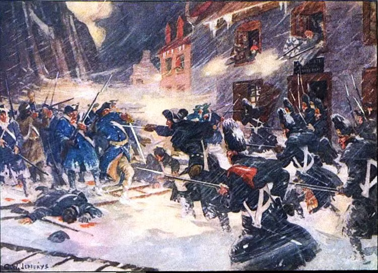 Năm 1775, Mỹ xâm lược Canada và tấn công thẳng vào Quebec với ý định muốn toàn bộ Canada tham gia vào phong trào độc lập, cùng sát cánh bên người Mỹ để chống lại thực dân Anh. Nguồn ảnh: BI.