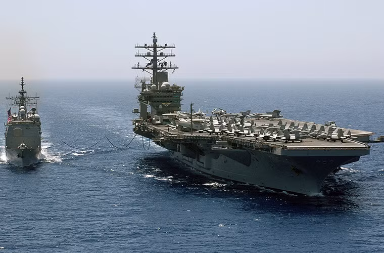 Hiện tại ở Địa Trung Hải có khá nhiều quốc gia tham gia vào liên quân chống IS tại Iraq và Syria với hai quốc gia dẫn đầu là Mỹ và Nga, tuy nhiên cả hai nước này đều không đứng cùng một liên minh mà thực hiện các chiến dịch quân sự khác nhau.