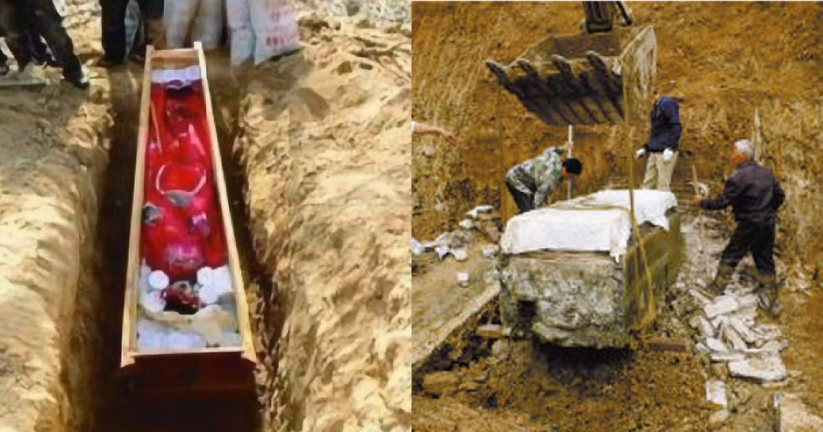 4. Thi hài tân nương 5 tuổi trong mộ cổ với nhiều trang sức vàng bạc. Năm 2003, khi một đội xây dựng ở tỉnh Sơn Đông (Trung Quốc) tiến hành tu bổ nơi cư ngụ của nhà thư pháp nổi tiếng thời Đông Tấn Vương Hi Chi đã phát hiện 1 ngôi mộ cổ ở đây.