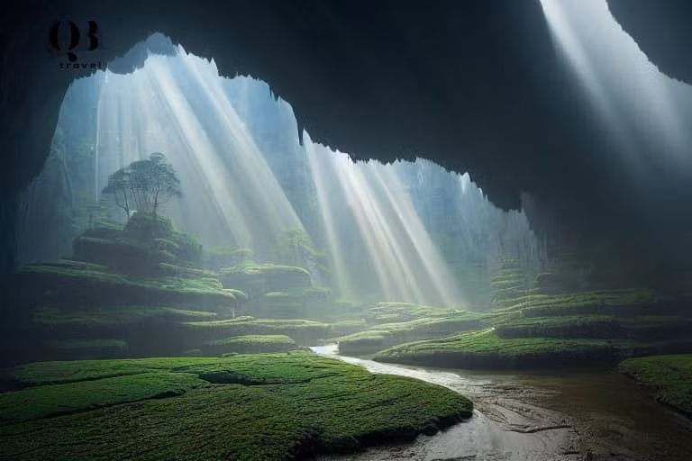 3. Hang Sơn Đoòng, Việt Nam. Hang Sơn Đoòng là hang động lớn nhất thế giới, nó rộng đến mức có thể chứa toàn bộ thành phố Manhattan.