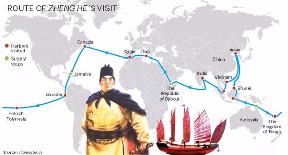 3. Trịnh Hòa, một nhà thám hiểm và tướng chỉ huy trong quân đội nhà Minh, được sinh ra vào năm 1371 tại Trung Quốc. Ông được giao nhiệm vụ quan trọng là thực hiện nhiều chuyến đi để thiết lập quan hệ ngoại giao và thương mại với các nước khác.