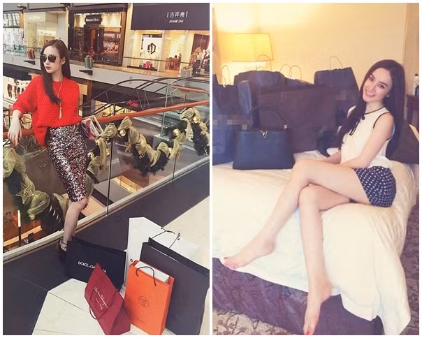 Mỗi lần đi mua sắm, Phương Trinh không quên khoe các món đồ đắt bỏng tay vừa sắm.