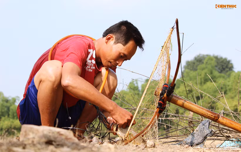 Những con cá người dân Lại Thượng bắt được trên sông Tích chủ yếu là các Chép, nặng khoảng 800g đến gần 2kg.