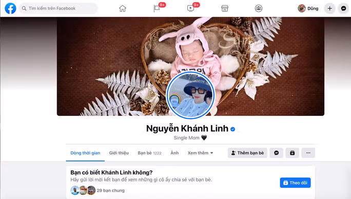Trước đó, Khánh Linh không ít lần khiến người hâm mộ hoang mang từ các động thái trên tài khoản mạng xã hội. Đáng chú ý lần cô để trạng thái Single Mom (mẹ đơn thân) trên trang Facebook cá nhân, đồng thời xóa hàng loạt ảnh chụp cùng Tiến Dũng và con gái vào năm 2020. Ảnh: Người lao động