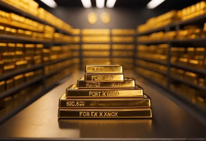 Toàn bộ số vàng lưu trữ trong Fort Knox đều ở dạng thỏi. Hầu hết là vàng nguyên chất hoặc nung chảy từ các đồng tiền vàng. Ảnh: Metalsedge