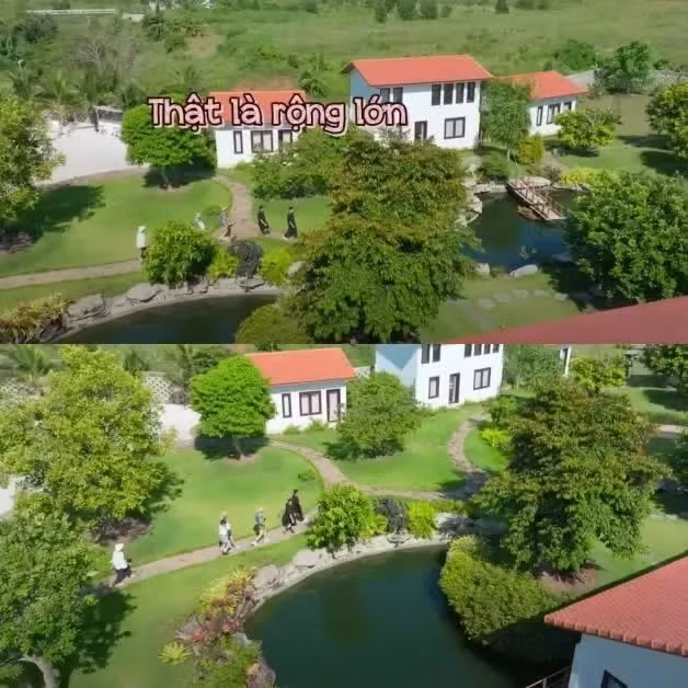 Biệt thự nhà vườn được vợ chồng Trường Giang xây nhân dịp con gái đầu lòng chào đời. Ảnh chụp màn hình