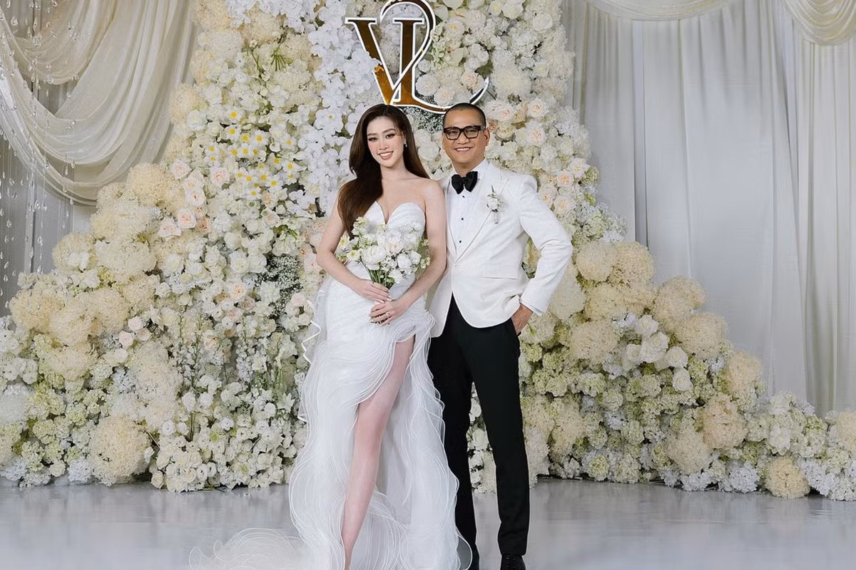 Mới đây, đám cưới của Hoa hậu Khánh Vân và chồng hơn 17 tuổi thu hút sự chú ý của đông đảo khán giả. Ảnh: Vietnamnet