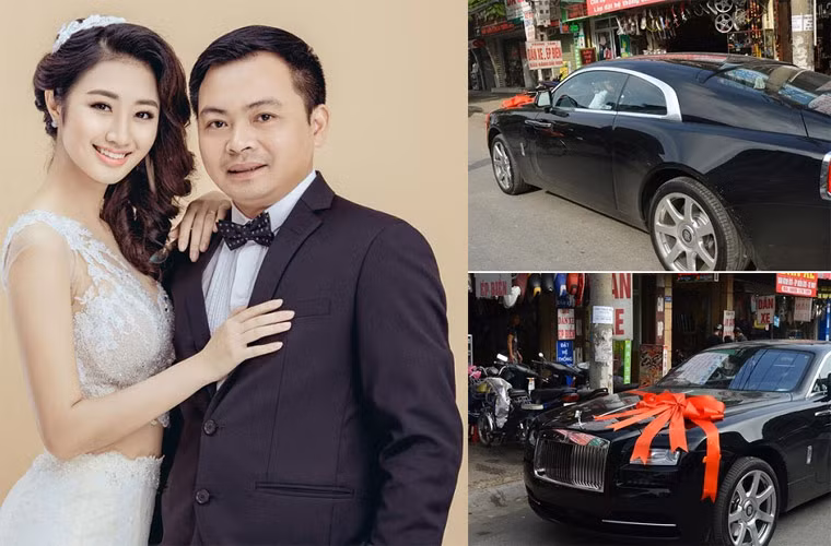Trong đám hỏi vào tháng 1/2017, Hoa hậu Bản sắc Việt toàn cầu Thu Ngân được chồng doanh nhân Doãn Văn Phương tặng hẳn một siêu xe trị giá hơn 30 tỷ đồng.
