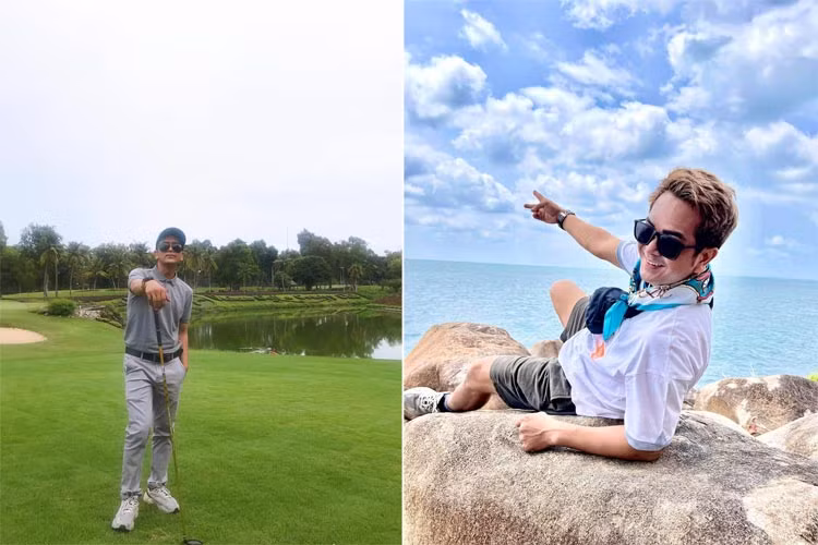 Chuyển hướng sang kinh doanh, môi giới bất động sản đã giúp cho cuộc sống của Hùng Thuận dễ thở hơn. Anh bắt đầu làm quen với golf, đi du lịch nhiều hơn khi rảnh rỗi. (Ảnh: FBNV)