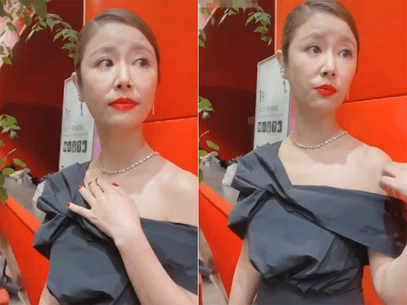 Dù trang điểm kỹ càng đi dự sự kiện nhưng khi ảnh chưa qua phần mềm chỉnh sửa, Lâm Tâm Như không giấu được tuổi tác thật. (Ảnh: 6park)