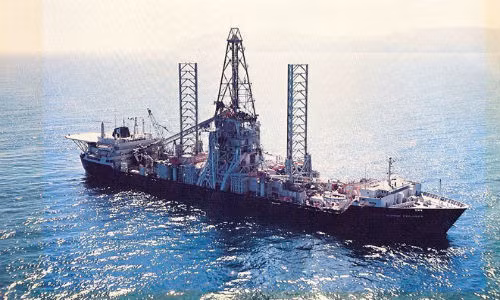 Tàu thăm dò khoáng sản Glomar Explorer dùng để ngụy trang cho việc trục vớt tàu ngầm Liên Xô. Ảnh: Chính phủ Mỹ.