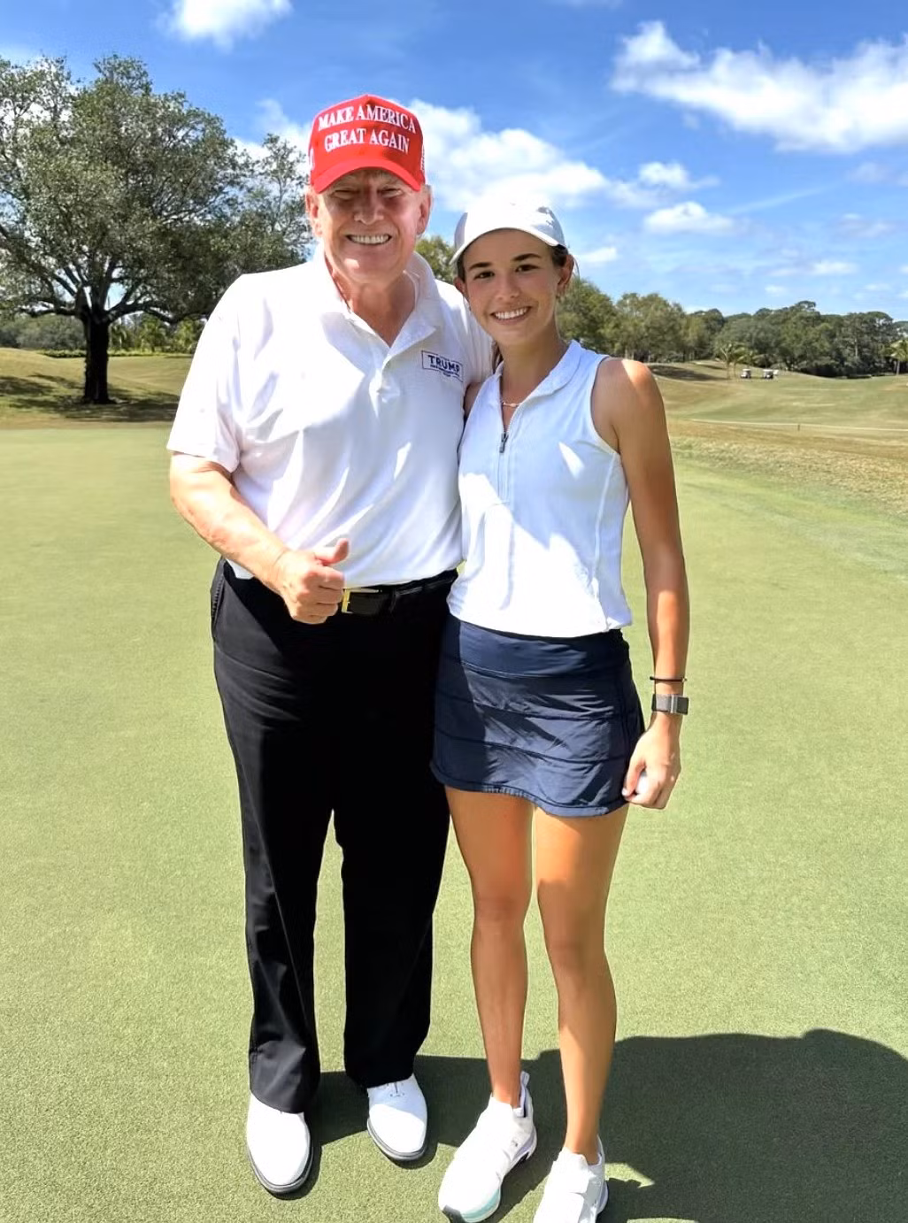 Kai tiết lộ, cô và ông nội Donald Trump cùng yêu thích môn golf nên hai ông cháu càng thân thiết. Ảnh: Instagram.