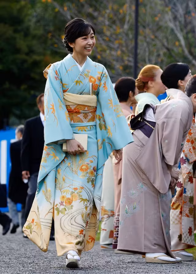 Công chúa Kako tham dự bữa tiệc thường niên tại khu vườn hoàng gia của Cung điện Akasaka ở Tokyo vào ngày 30/10/2024. Ảnh: HC.