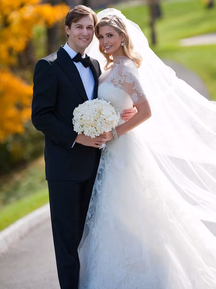 Jared và Ivanka kết hôn vào năm 2009 trong đám cưới được tổ chức tại Câu lạc bộ Golf Quốc gia Trump ở New Jersey. Ảnh: Getty.