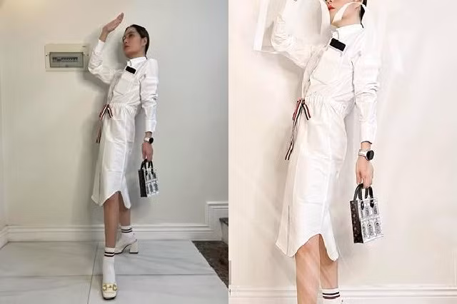 Nếu so sánh với ảnh mạng qua chỉnh sửa thì nhan sắc nữ đại gia quận 7 này không quá nổi bật, tuy nhiên so với tuổi tác thì hoàn toàn ngược lại.