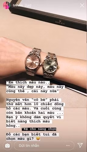Suốt khoảng thời gian bên nhau, ngoài thường xuyên phát "cẩu lương" mệt nghỉ, được Phillip Nguyễn cưng chiều hết mực.