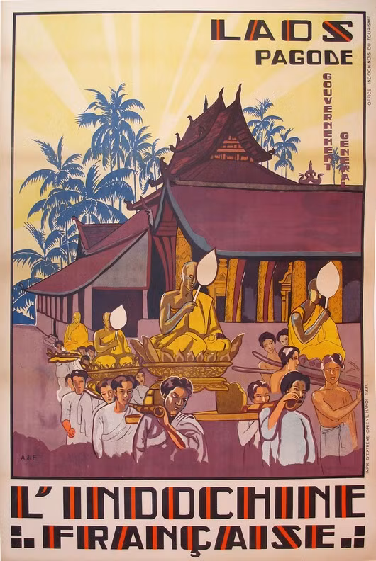 Nghi lễ rước tượng đầu năm mới ở Wat Si Saket, một ngôi chùa Phật giáo ở Viêng Chăn, Lào. Được xây dựng vào năm 1818, đây là ngôi chùa cổ nhất còn lại ở Vientiane thời điểm đó.