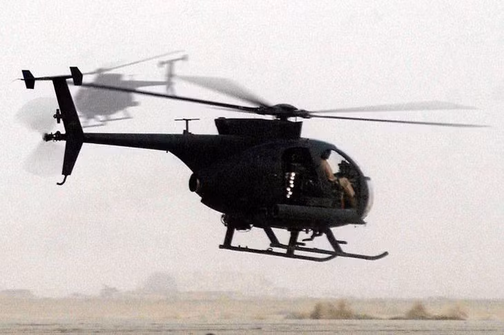 9. Hughes MH-6 được sử dụng cho các chiến dịch đặc nhiệm của lục quân Mỹ ở Nicaragua, Panama và Iraq. Đáp ứng nhiều nhiệm vụ như trinh sát, vận tải và tấn công.
