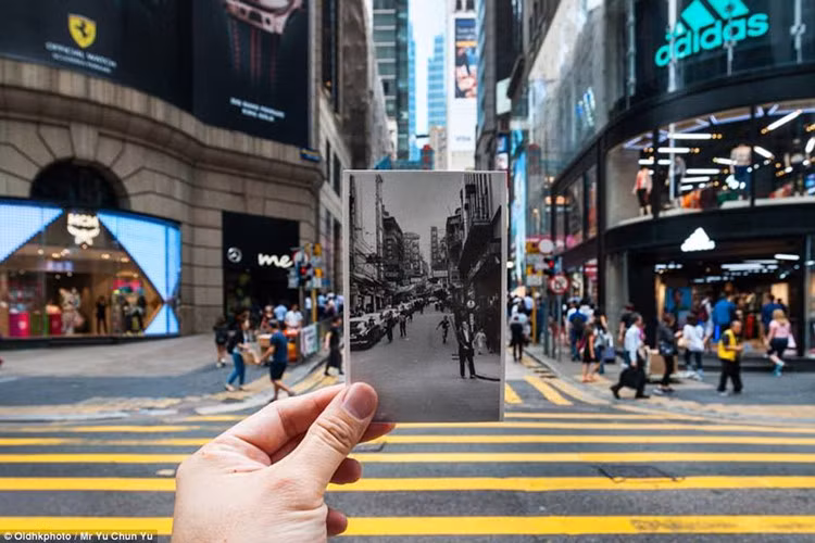 Phố D'Aguilar ở Hong Kong hiện đại, sầm uất hơn so với trước đây.