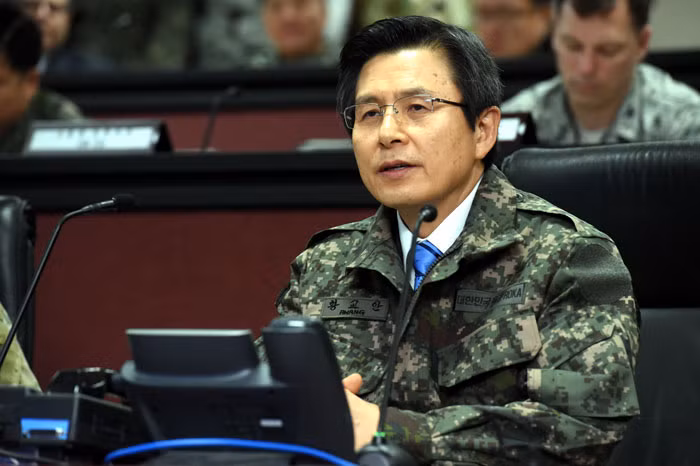 Tháng 1/2019, ông Hwang Kyo-ahn gia nhập Đảng Hàn Quốc Tự do - đảng đối lập chính tại nước này và được bầu làm lãnh đạo đảng vào ngày 27/2/2019. Ảnh: Korea.net.