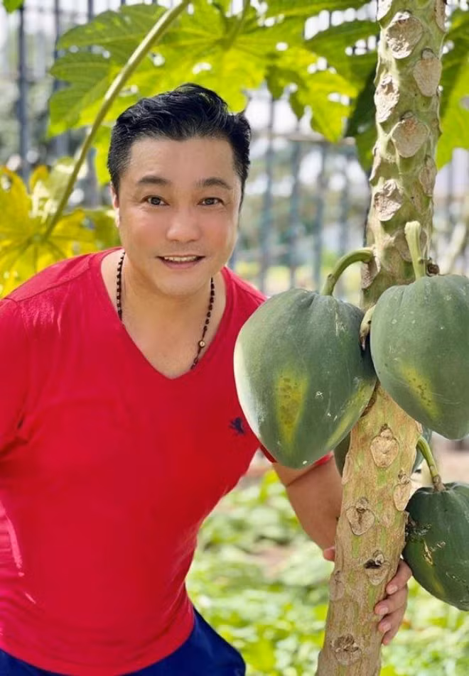 Trong khuôn viên biệt thự, Lý Hùng còn thiết kế cả một khu vườn trồng nhiều cây cảnh và cây ăn trái. Ảnh: FBNV