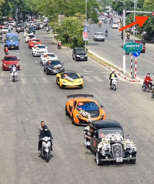 Tháng 5 vừa qua, cộng đồng mạng xôn xao trước đám cưới có dàn siêu xe 200 tỷ của thiếu gia Vũ Sơn Tùng (SN 1996). Ảnh: Dân Việt