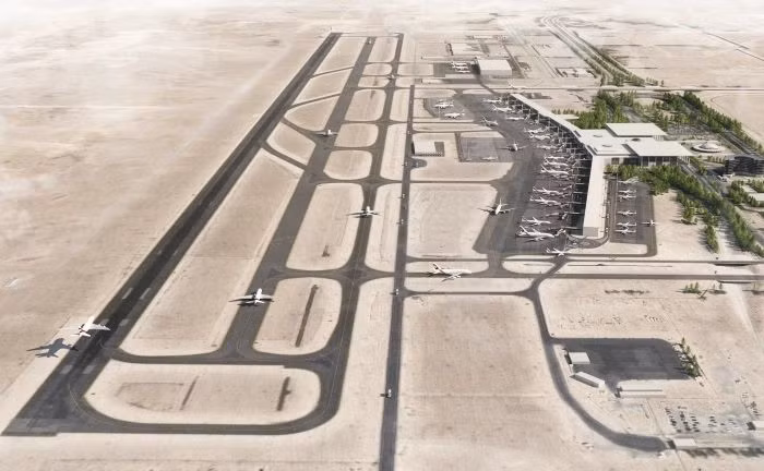 Sân bay có hai đường băng song song dài 4.000 mét cách nhau 2.146 mét và các đường taxiway song song với đường băng. Ảnh: Printest