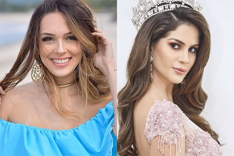 Top 10 cuộc thi Hoa hậu Hòa bình Quốc tế 2018 do Global Beauties đánh giá còn gồm đại diện Brazil (trái), CH Czech, CH Dominica, Peru (phải) và Philippines.