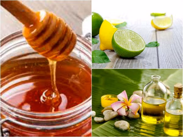 Chanh, dầu ô liu và mật ong: Cả ba thành phần này đều có tác dụng dưỡng ẩm và tẩy tế bào chết. Công thức bao gồm một muỗng canh mật ong, một muỗng canh dầu ô liu và hai muỗng canh nước cốt chanh tươi. Bạn có thể dùng hỗn hợp này để mát xa vùng da mong muốn trong vòng 25 – 30 phút.