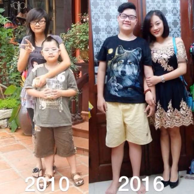 Sau 6 năm, cả hai chị em đều đẹp và hiện đại hơn, nhưng tình cảm thì vẫn khắng khít như xưa.